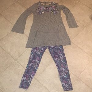 Big girls long tunic and matching leggings